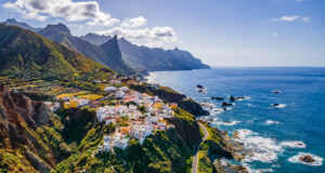 Landscape,With,Coastal,Village,At,Tenerife,,Canary,Islands,,Spain